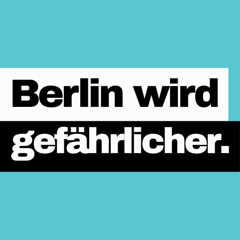 Kampagnenmotiv zur CDU Berlin mit Kritik an Radwegen, Verkehrssicherheit und fehlendem Schutz für den Radverkehr