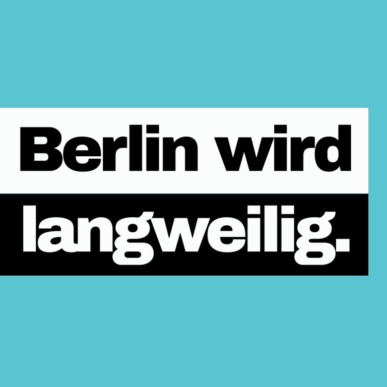 Kampagnenmotiv zur CDU Berlin mit Kritik an Kulturpolitik, Clubkultur und fehlender Unterstützung für kreative Räume