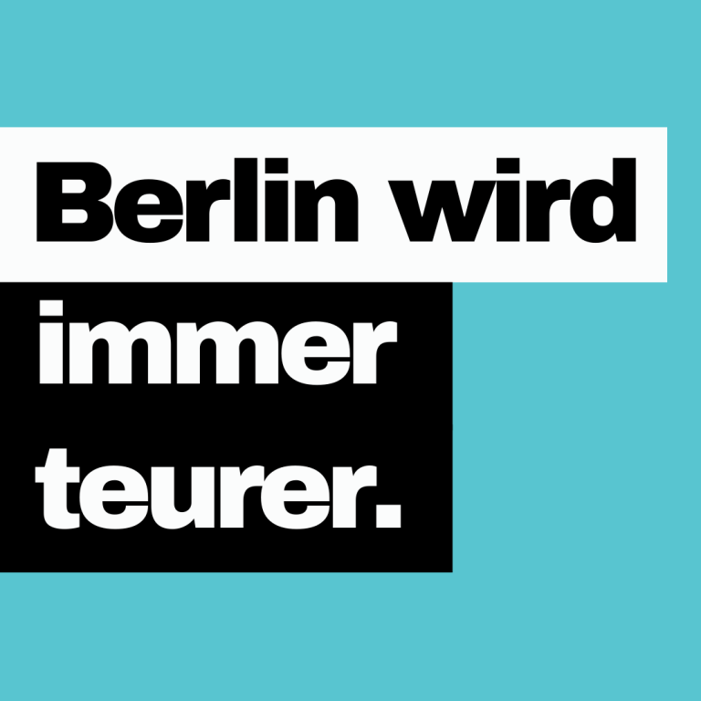 Politisches Motiv zu steigenden Mieten in Berlin und zum Einsatz für bezahlbares Wohnen durch ein Mietengesetz